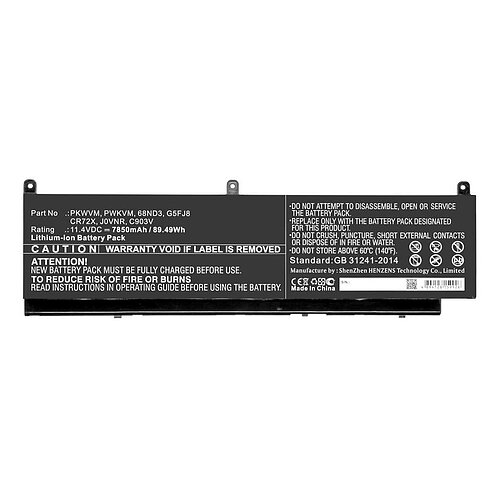Laptopakku LiIon 11,4V 7850mAh 89Wh ersetzt DELL 68ND3 Laptopakku LiIon 11,4V 7850mAh 89Wh ersetzt DELL 68ND3