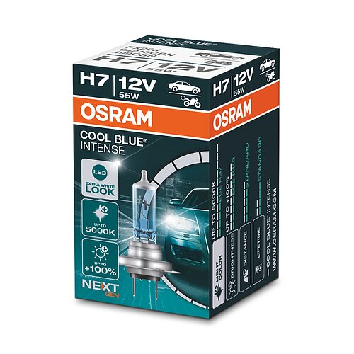 OSRAM H7 12V 55W PX26d Cool Blue INTENSE NextGeneration 5000K +100% 1Stück