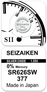 5x SR626SW SR66 377 Silberoxid Batterie Seizaiken 1,55 V