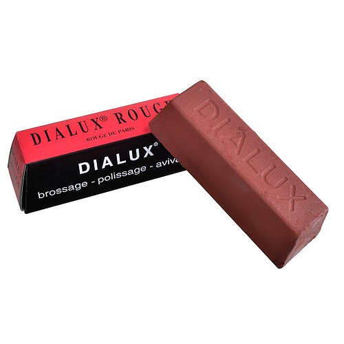 Dialux Polierpaste Rot rouge ca.100g Pastenriegel - für Gold
