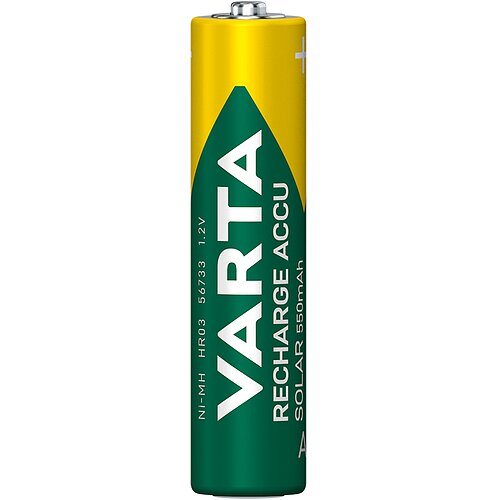 2x Varta NiMH AAA Micro 550mAh HR03 Akku für Solar Anwendungen