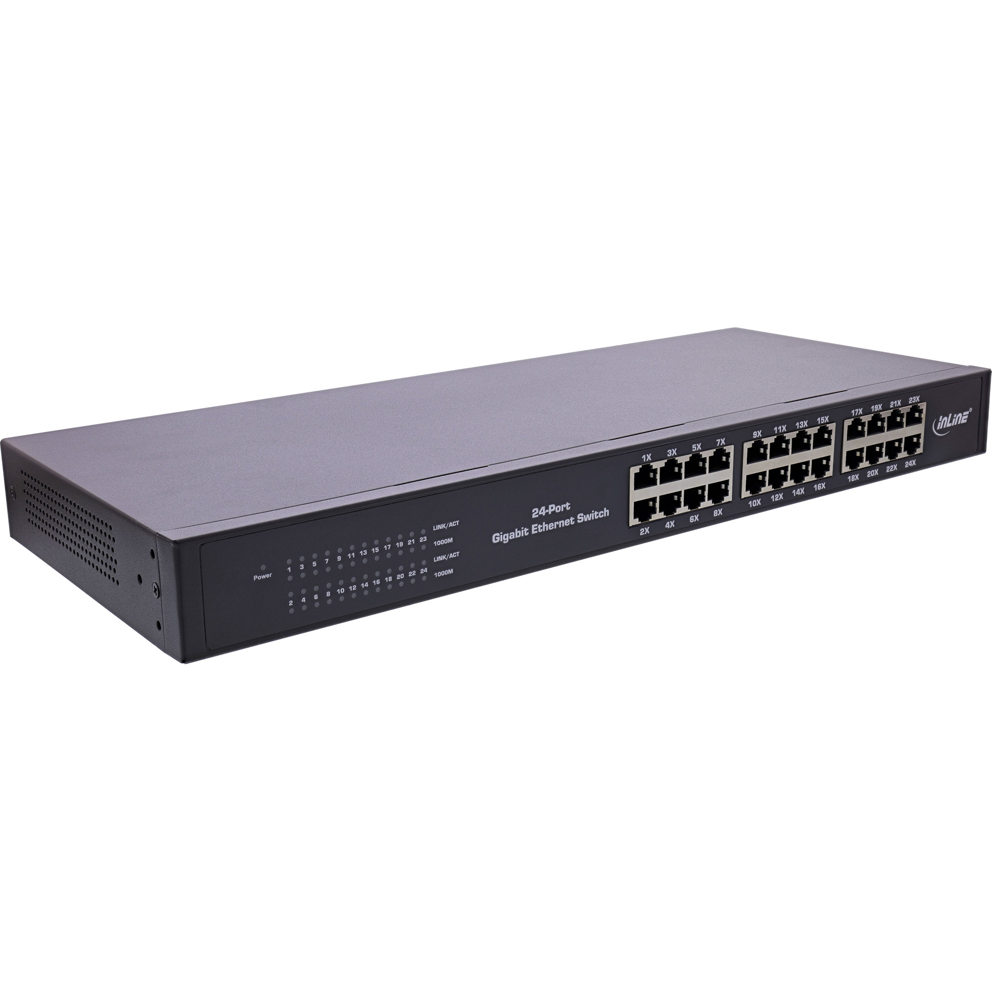 Inline® Gigabit Netzwerk Switch 24-Port, 1Gb/s, 48,26cm (19"), 1HE, Metall Inline® Gigabit Netzwerk Switch 24-Port, 1Gb/s, 48,26cm (19"), 1HE, Metall