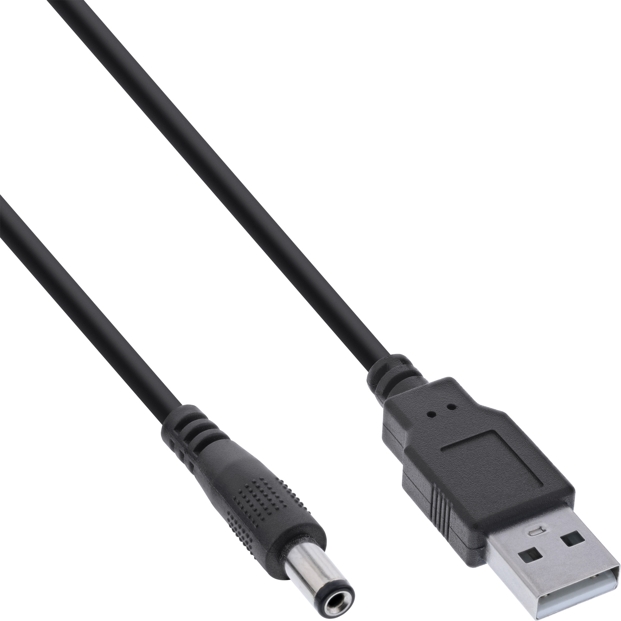 Inline® USB DC Stromadapterkabel, USB A Stecker zu DC 5,5x2,50mm Hohlstecker, sc