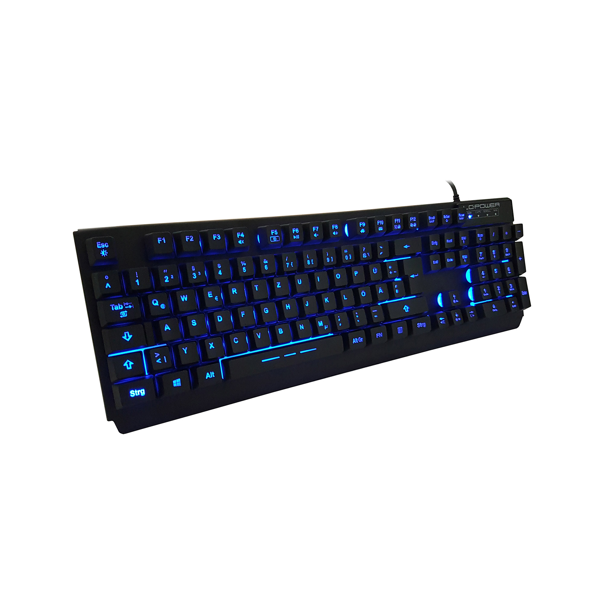 LC-Power LC-KEY-4B-LED Beleuchtete LED-Tastatur DE, USB, schwarz LC-Power LC-KEY-4B-LED Beleuchtete LED-Tastatur DE, USB, schwarz