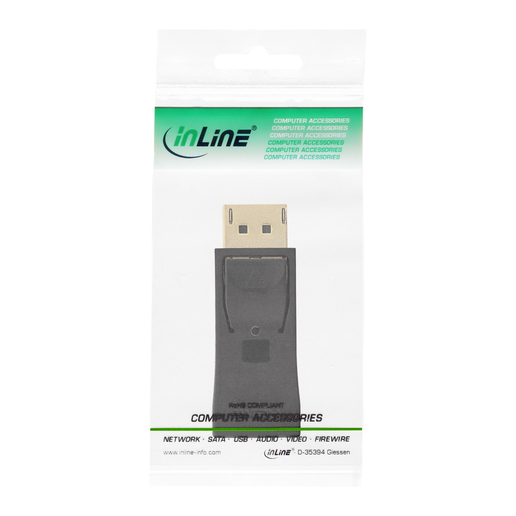 Inline® DisplayPort Adapter, DP ST auf HDMI BU, 4K2K, mit Audio, schwarz