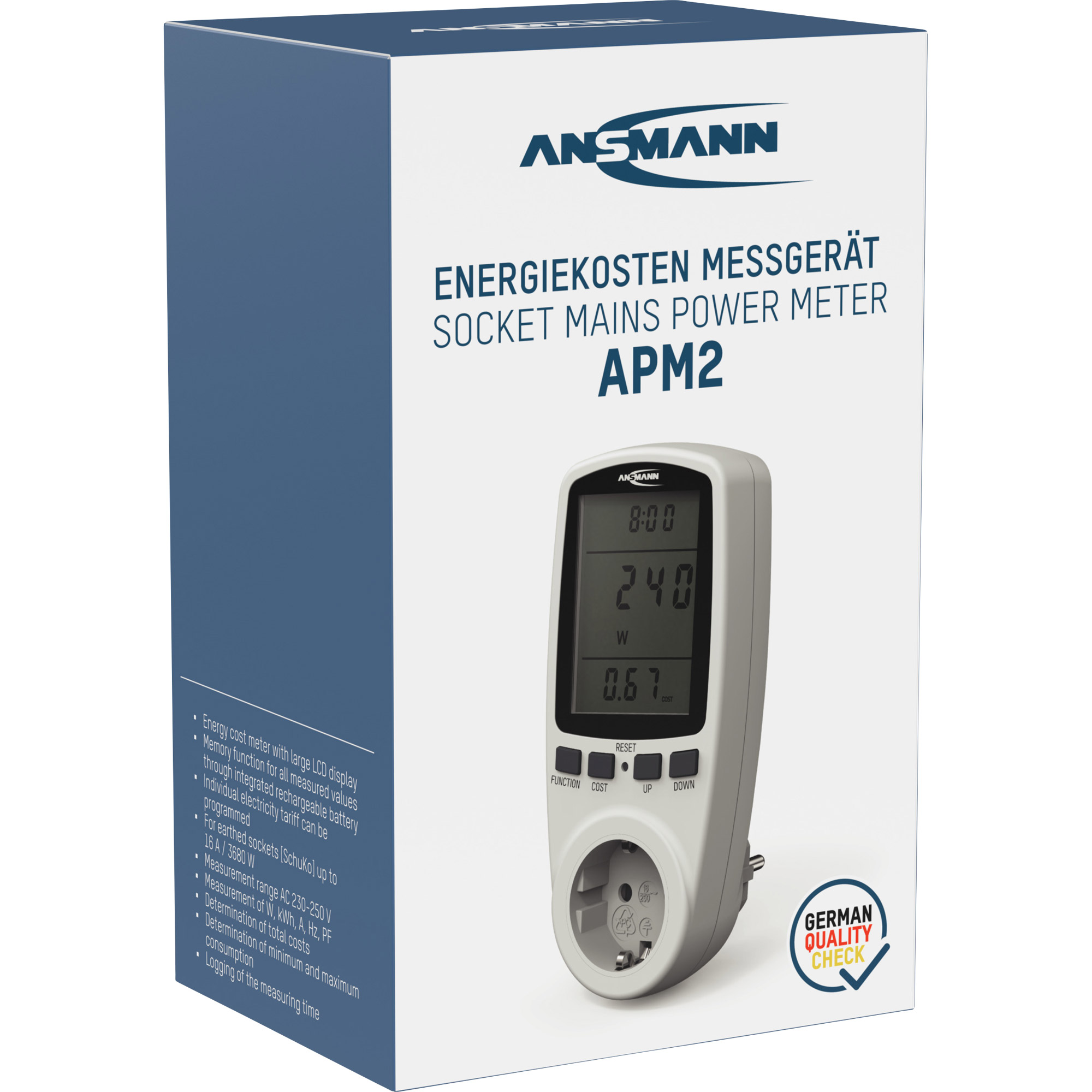 ANSMANN 1260-0007 Energiekosten-MessGerät APM2