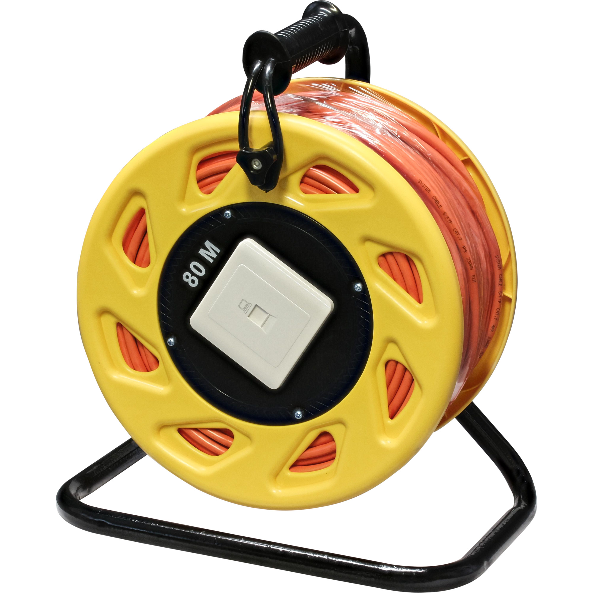 80m - Inline® Netzwerk-Kabeltrommel Cat.6A, S/FTP