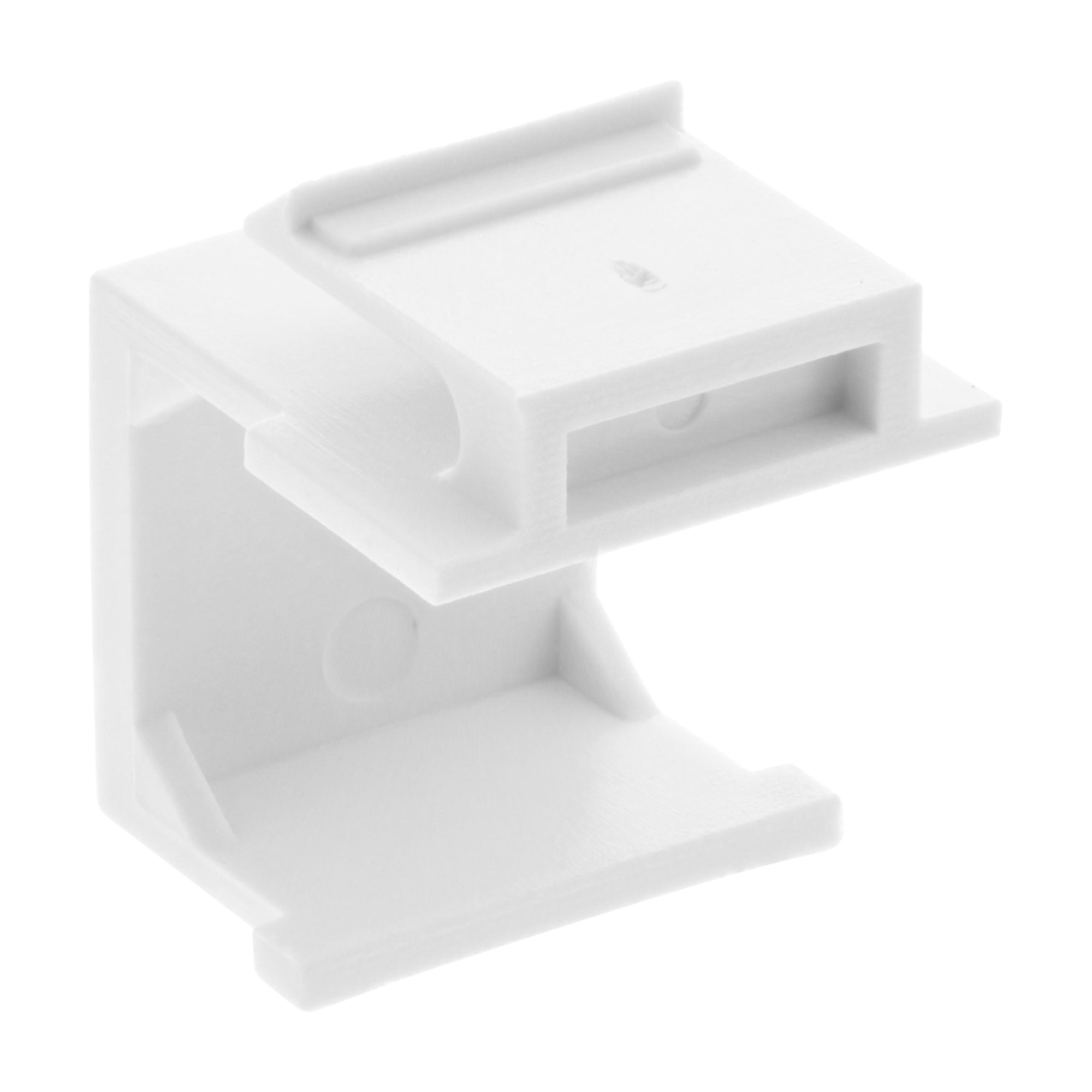 10x Inline® Keystone SNAP-In Blindabdeckung für Modul Steckplatz, weiß