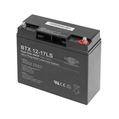 Wing BTX12-17LS 12V 17Ah high rate hochstromfähig Wing BTX12-17LS 12V 17Ah high rate hochstromfähig