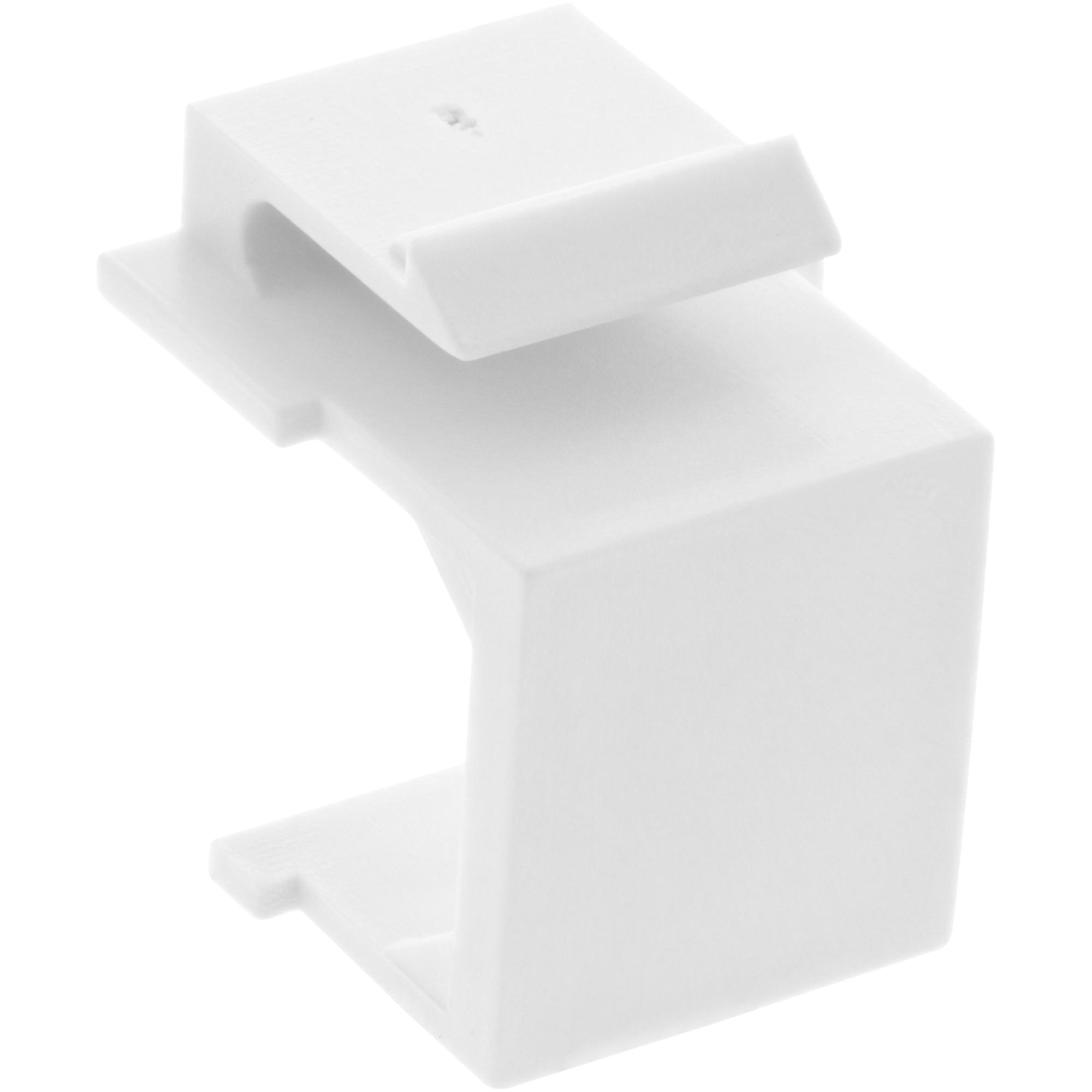 10x Inline® Keystone SNAP-In Blindabdeckung für Modul Steckplatz, weiß