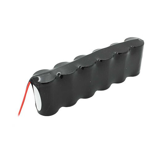 Notleuchtenakku NiCd 7,2V 1800mAh F1x6 Sub-C mit 200mm Kabel einseitig Notleuchtenakku NiCd 7,2V 1800mAh F1x6 Sub-C mit 200mm Kabel einseitig