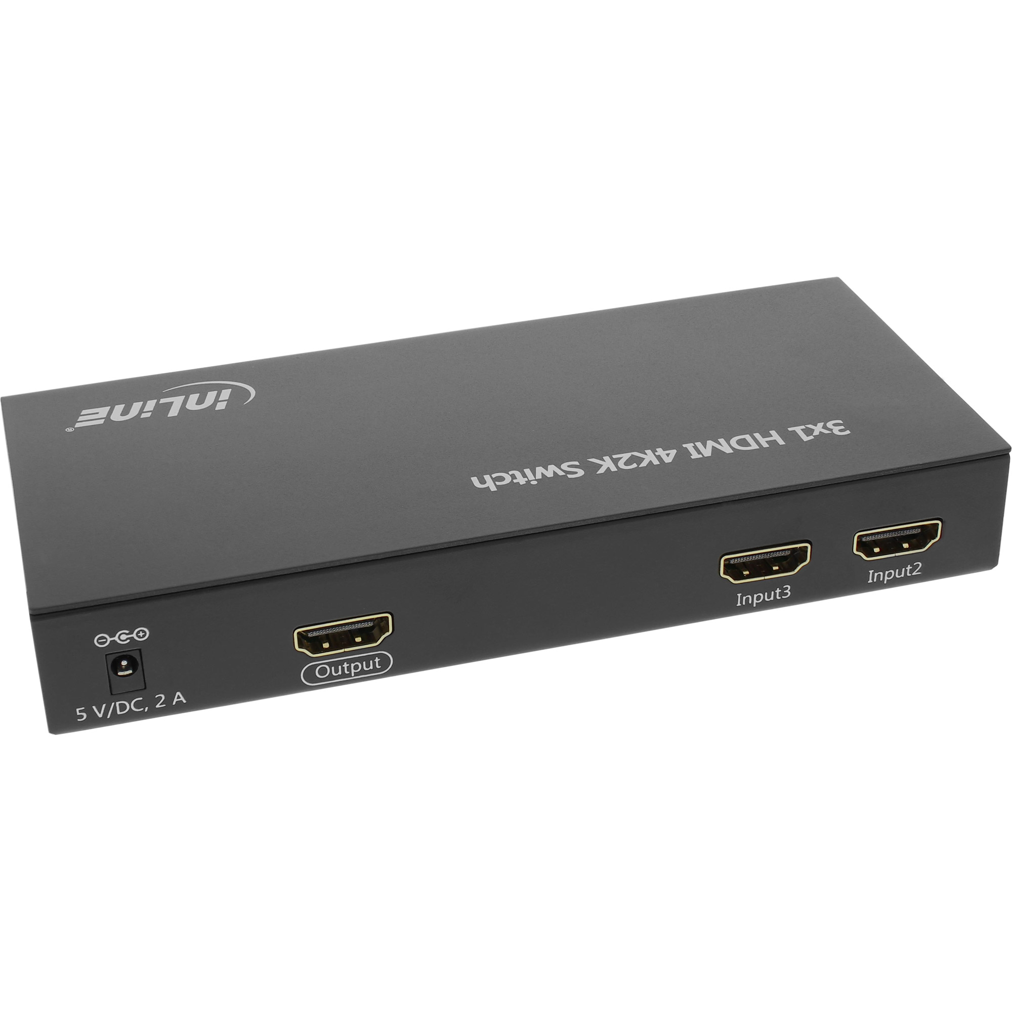 Inline® HDMI Switch / Umschalter, 3 Eingänge auf 1 Ausgang, 4K2K, 3D, HD Audio