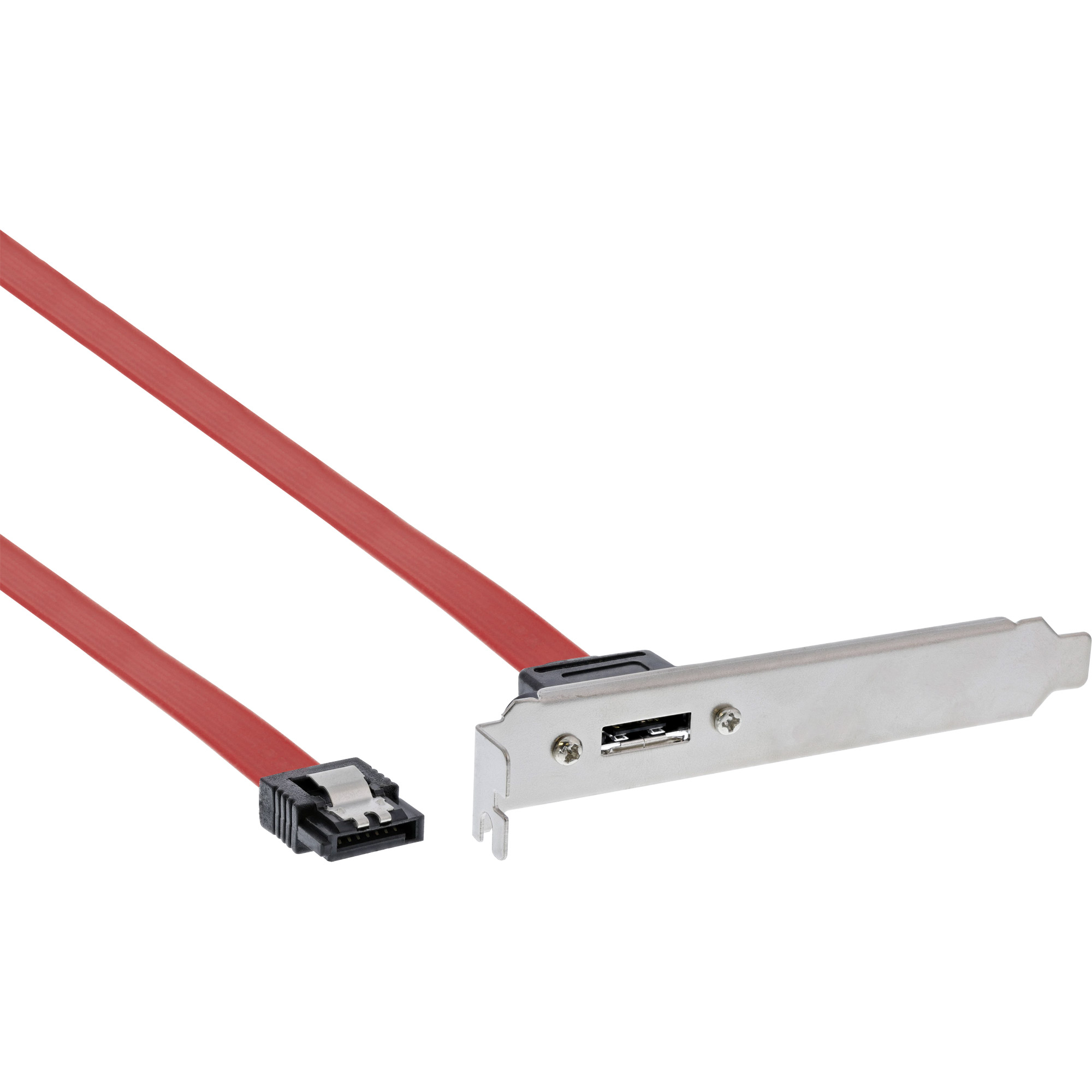 Inline® eSATA Slotblech, eSATA Buchse extern auf intern SATA Stecker, 0,5m