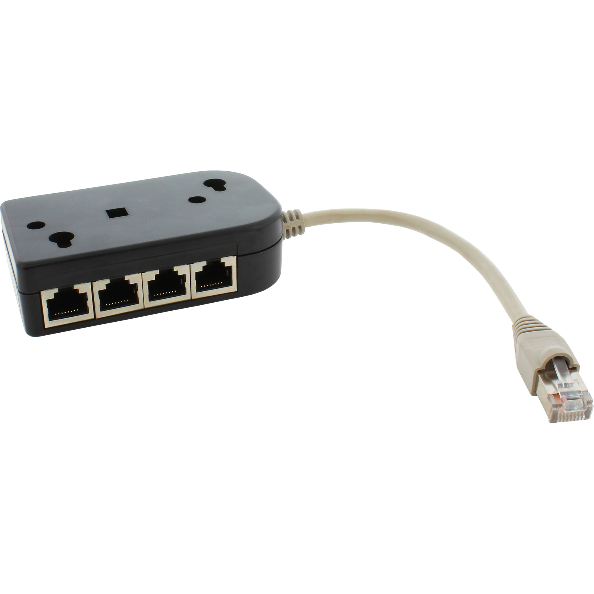 Inline® ISDN Verteiler, 8x RJ45 Buchse, 15cm Kabel, mit Endwiederständen