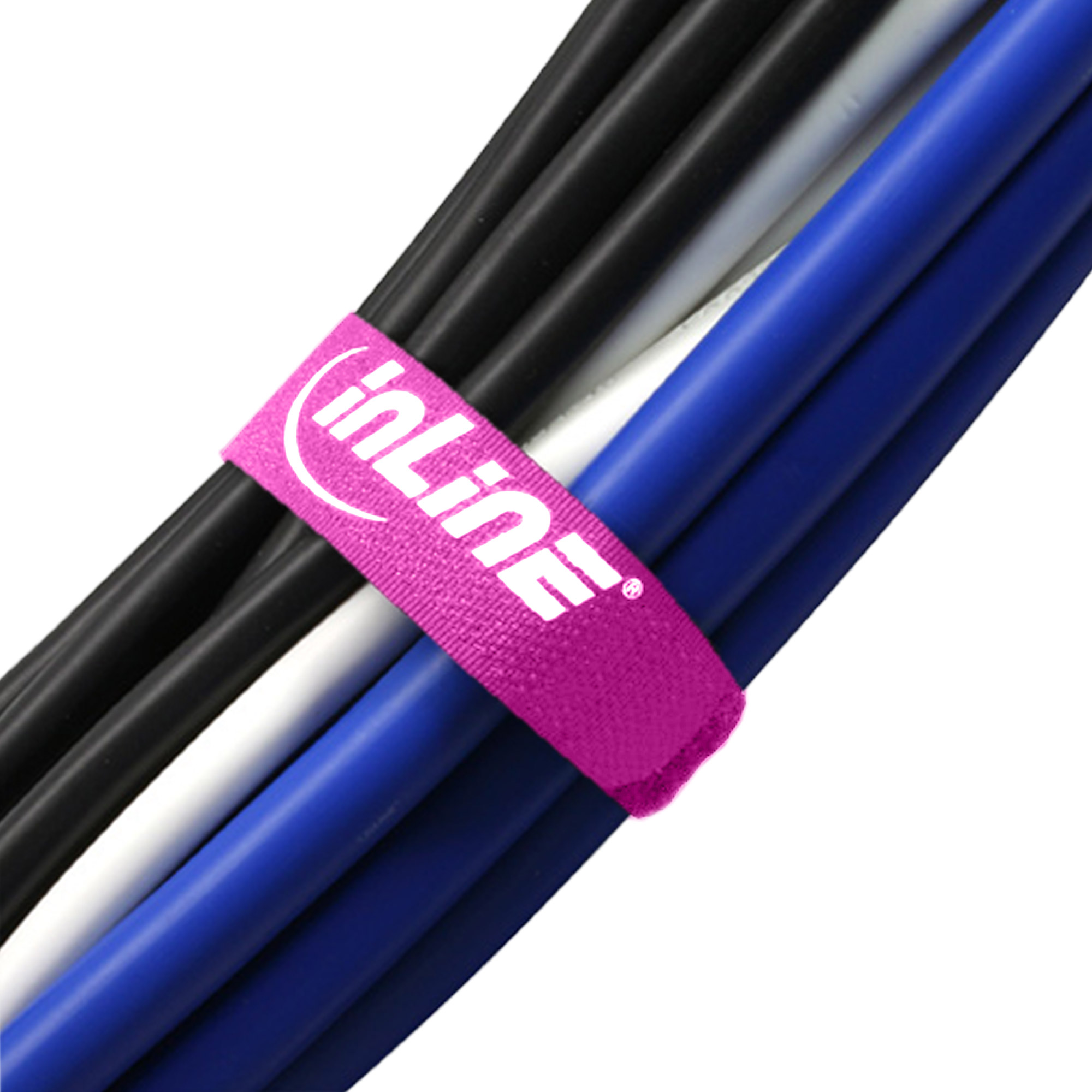 Inline® Klettschlaufen 20x200mm, 10er, pink