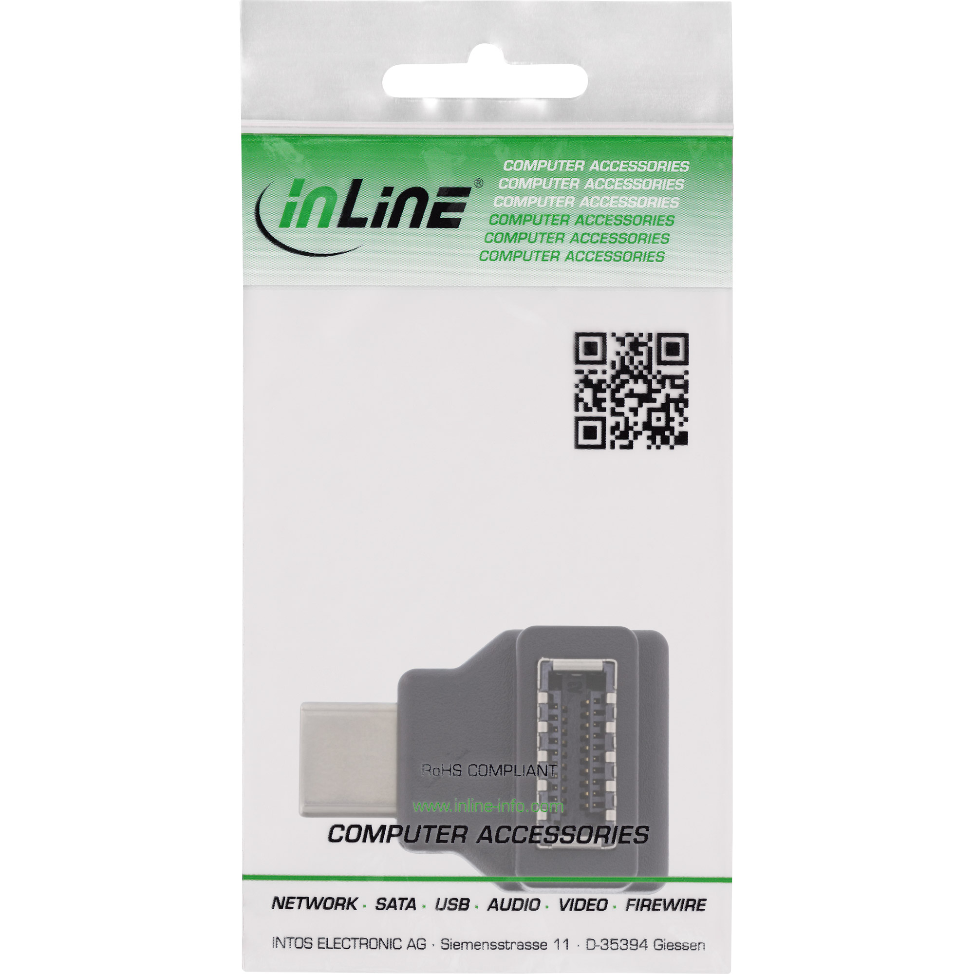 Inline® USB 3.2 Adapter, USB-C Stecker zu intern USB-E Frontpanel Buchse Inline® USB 3.2 Adapter, USB-C Stecker zu intern USB-E Frontpanel Buchse