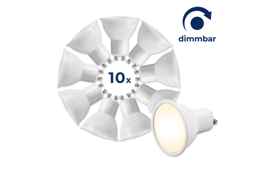 LED-Strahler McShine ''MS-60-10dimm'' 6W, 510lm, warmweiß, dimmbar, 10er-Pack LED-Strahler McShine ''MS-60-10dimm'' 6W, 510lm, warmweiß, dimmbar, 10er-Pack