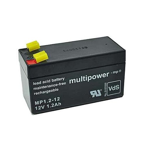 Multipower MP1.2-12 AGM 12 V 1,2 Ah - 4,8mm Faston