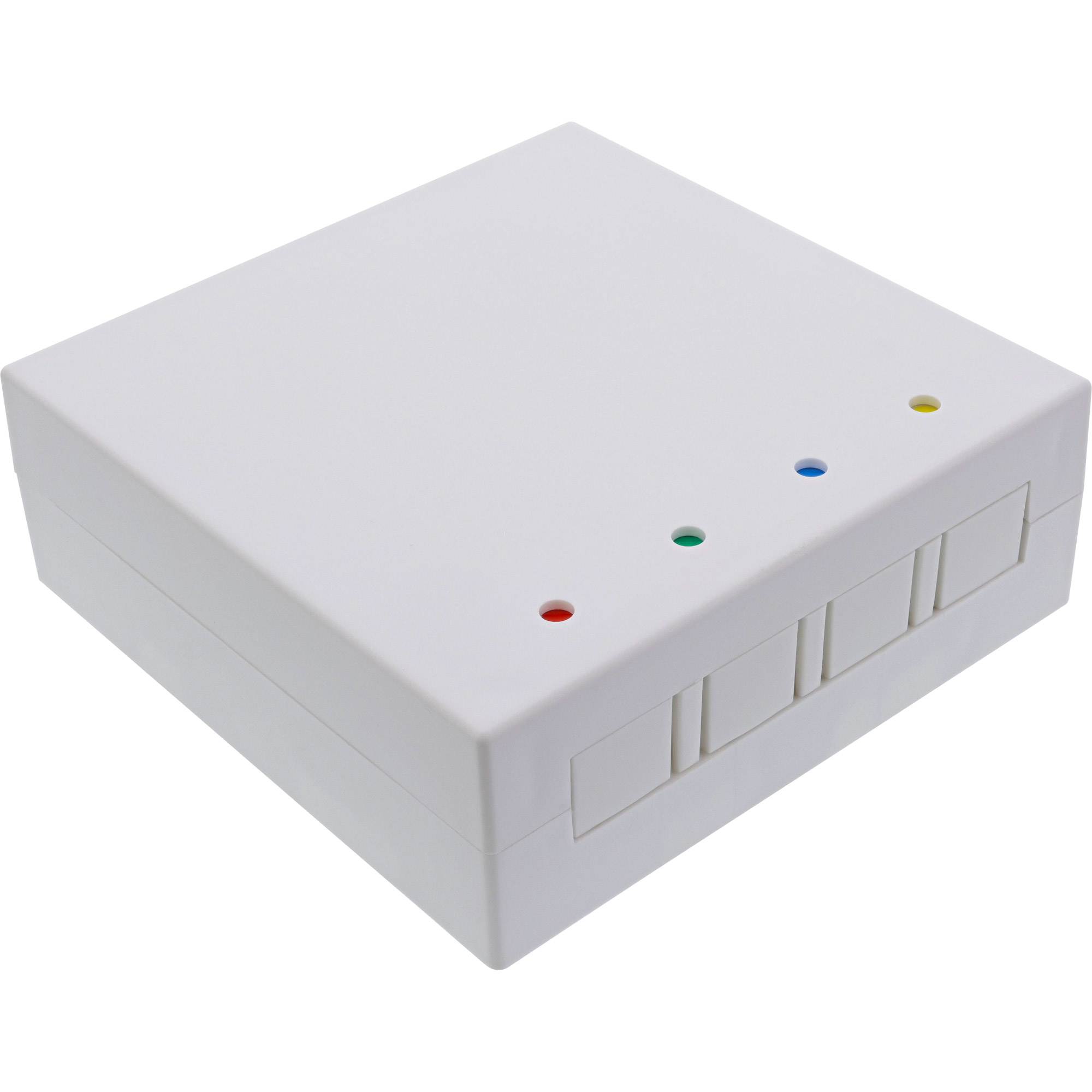 InLine® FTTH Leerbox für bis zu 4x LC Duplex / 4x SC Simplex, Aufputz 80mm weiß