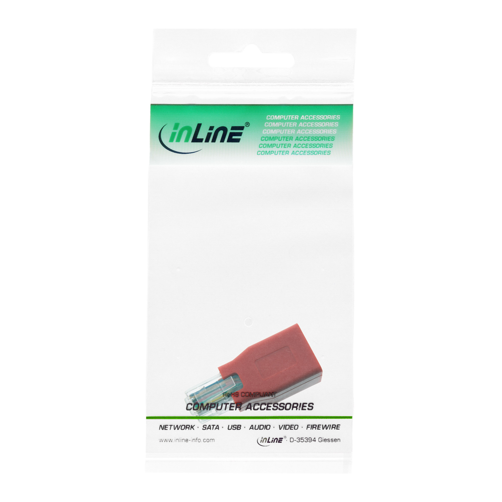 Inline® Crossover Adapter, RJ45 Buchse/Stecker, kurz Inline® Crossover Adapter, RJ45 Buchse/Stecker, kurz
