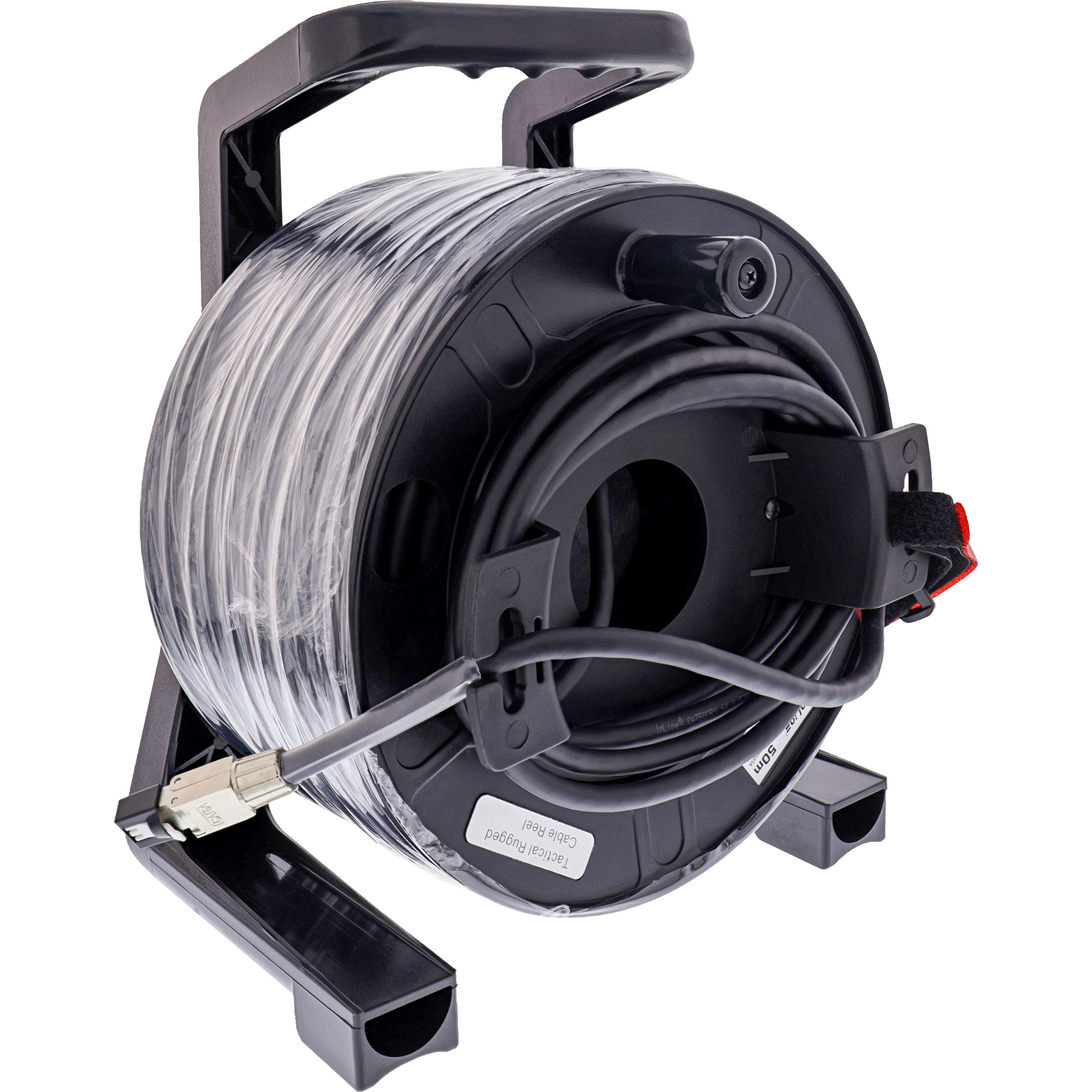 50m - InLine® Netzwerk-Kabeltrommel IP67 Outdoor PUR, Cat.6A S/FTP