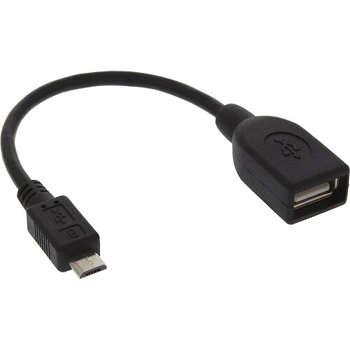 Inline® Micro-USB OTG Adapterkabel, Micro-B Stecker an USB A Buchse, 0,1m Inline® Micro-USB OTG Adapterkabel, Micro-B Stecker an USB A Buchse, 0,1m