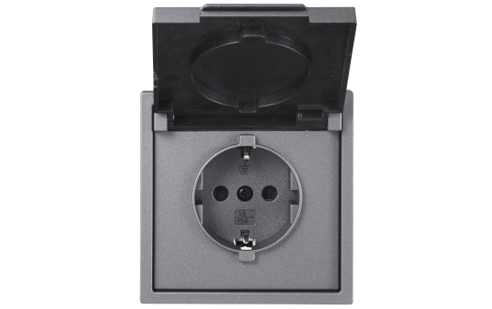 Schutzkontakt-Steckdose McPower ''Shallow'' 250V/16A, UP, IP44, Steckanschluss
