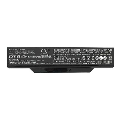 Laptopakku LiIon 11,1V 5200mAh ersetzt Clevo N350BAT-6 Laptopakku LiIon 11,1V 5200mAh ersetzt Clevo N350BAT-6