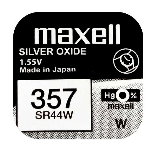 10x SR44W 357 Silberoxid Batterie Maxell 1,55 V