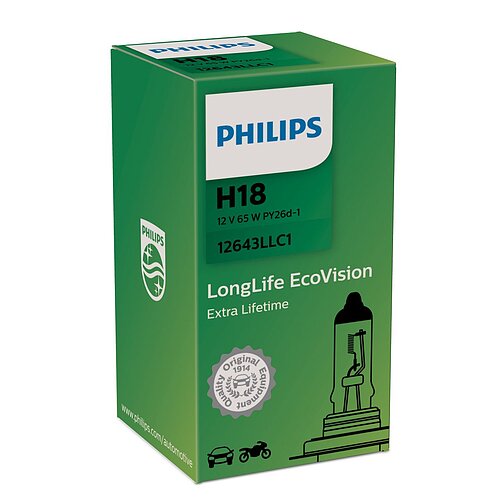 Philips H18 12V 65W PY26d-1 LongLife 1 Stück