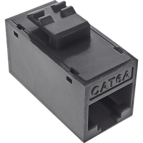 Inline® Keystone RJ45 Buchse/Buchse, ungeschirmt, Cat.6A, 8er Pack, schwarz