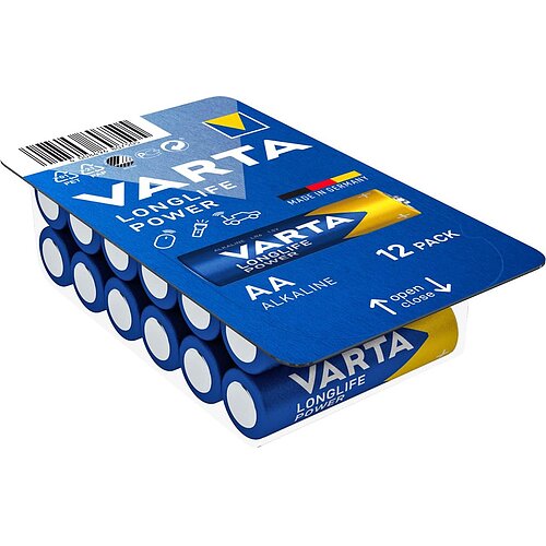 12x Varta Longlife Power AA Mignon LR6 Alkaline Batterie