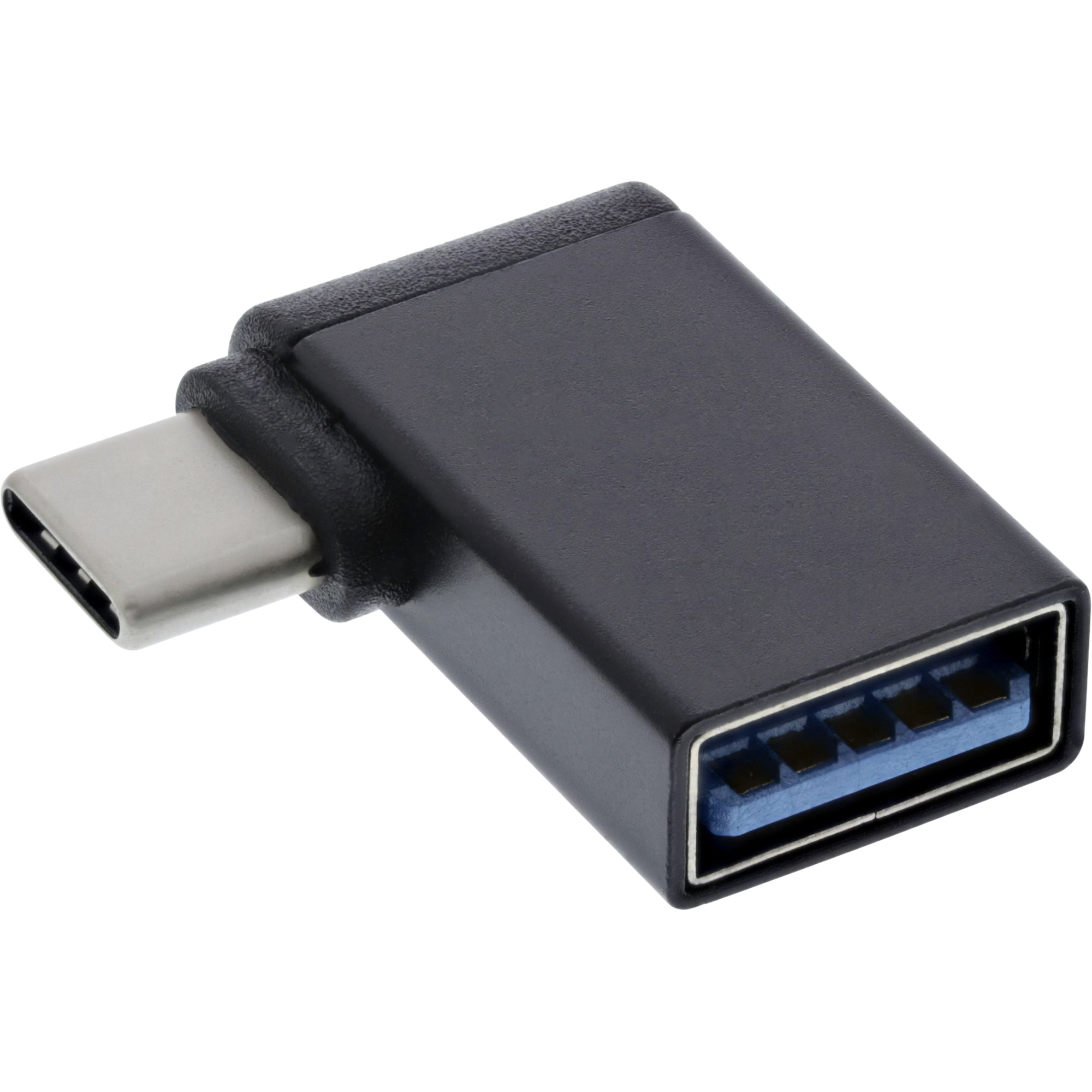 Inline® USB 3.2 Gen.2 Adapter, USB-C Stecker an A Buchse 90° gewinkelt OTG