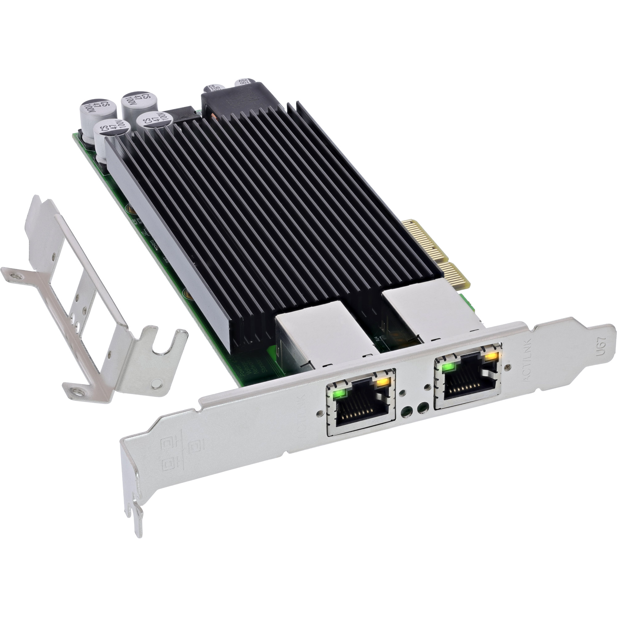 InLine® Dual Gigabit Netzwerkkarte, 2x RJ45 1 Gb/s, PCIe x4, PoE+ InLine® Dual Gigabit Netzwerkkarte, 2x RJ45 1 Gb/s, PCIe x4, PoE+