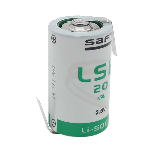 Saft Lithium LSH20 D 3,6V mit Lötfahnen Z-Form Saft Lithium LSH20 D 3,6V mit Lötfahnen Z-Form