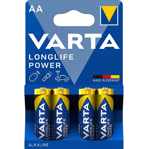 100x Varta Longlife Power AA Mignon LR6 Alkaline Batterie
