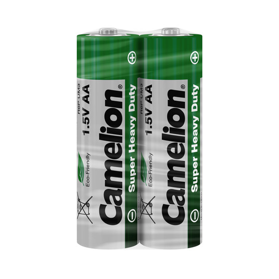 2x Camelion Super Heavy Duty AA Mignon R6 Zink Kohle Batterie - Folienverpackung