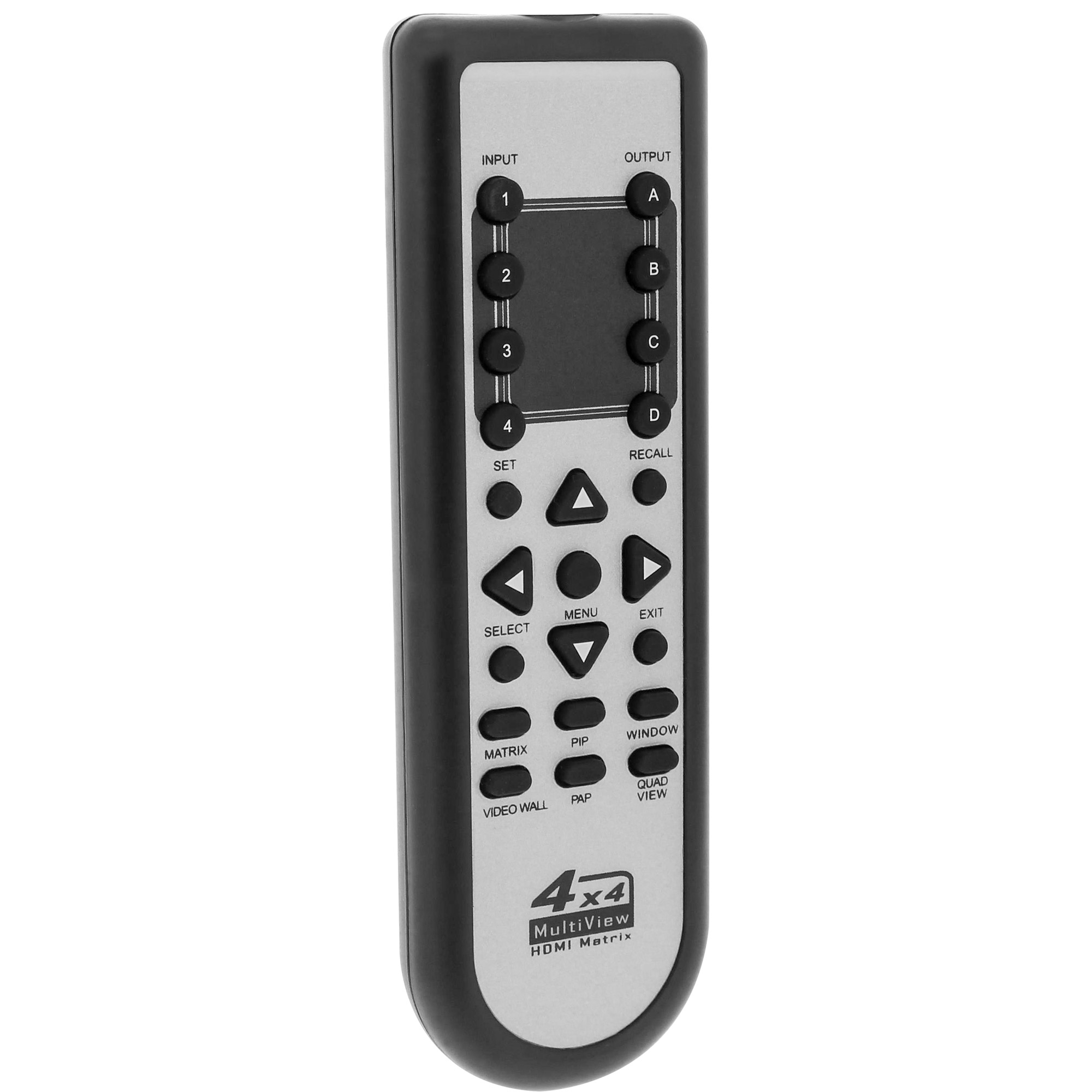 Inline® HDMI 4x4 Multi View Matrix / Videowand Switch, 4 Eingänge auf 4 Ausgänge