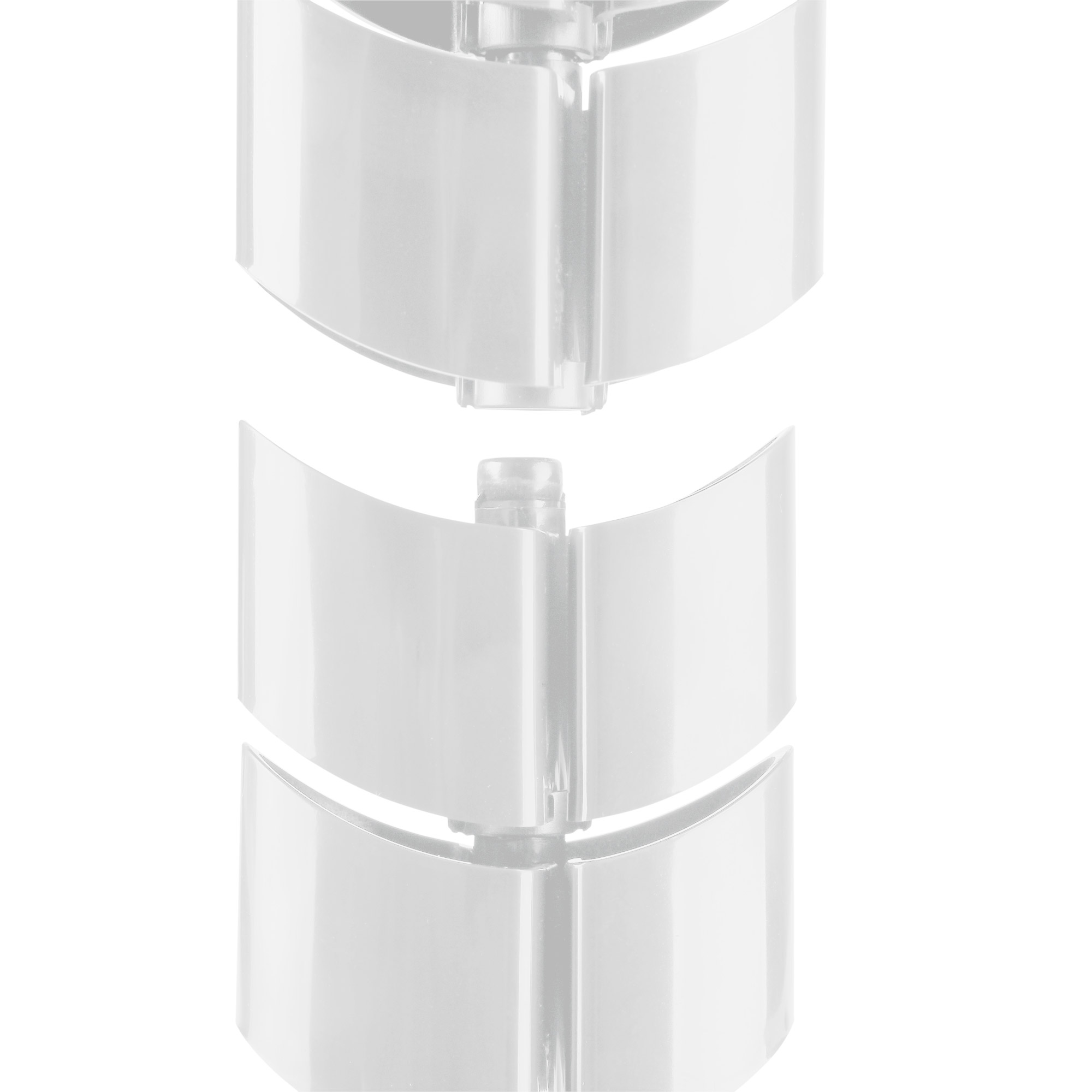 Inline® Kabelkanal flexibel, vertikal für Tische, 2 Kammern, 0,80m, weiß