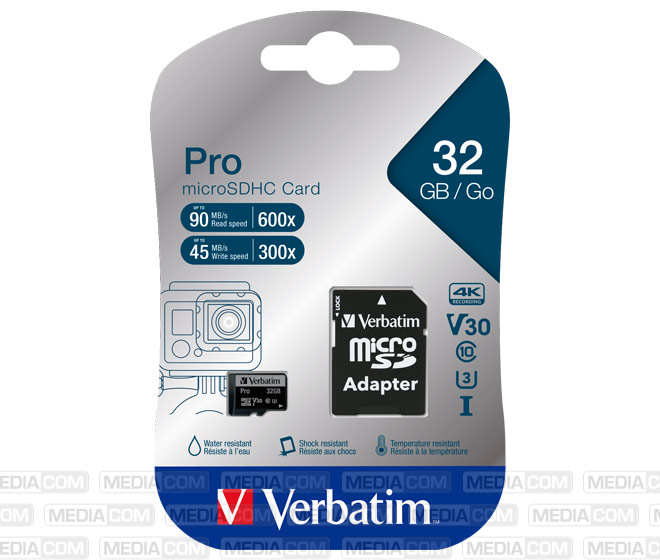 microSDHC-Card 32GB, PRO, U3, UHS-I, 4K UHD microSDHC-Card 32GB, PRO, U3, UHS-I, 4K UHD