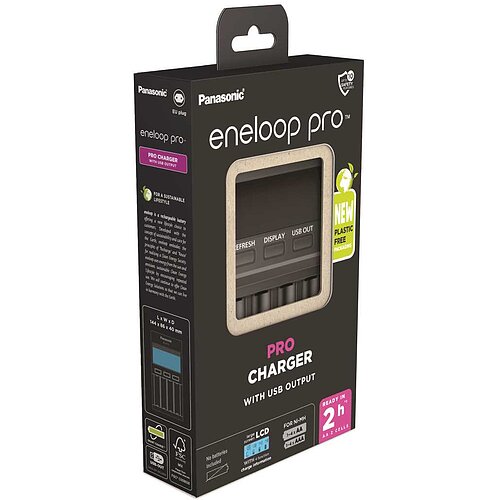 Panasonic eneloop LCD Charger BQ-CC65 mit LCD Display