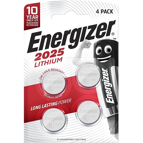 Energizer CR2025 Lithium Knopfzelle 3V Batterie - 4er Verpackung