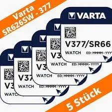 5x Varta SR626SW SR66 377 Silberoxid Batterie 1,55 V