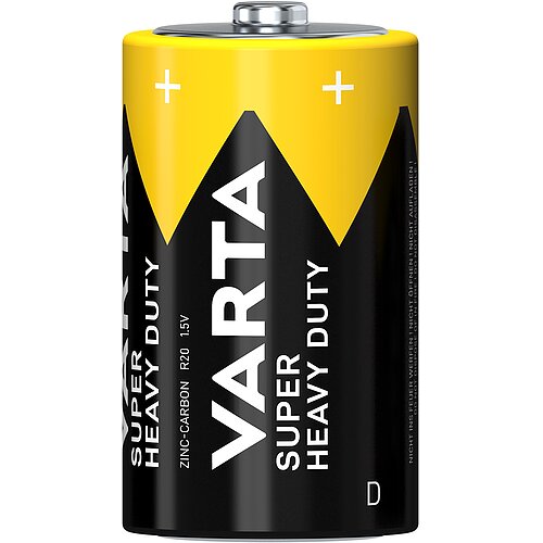 2x Varta Super Heavy Duty Mono D R20 Zink Kohle Batterie