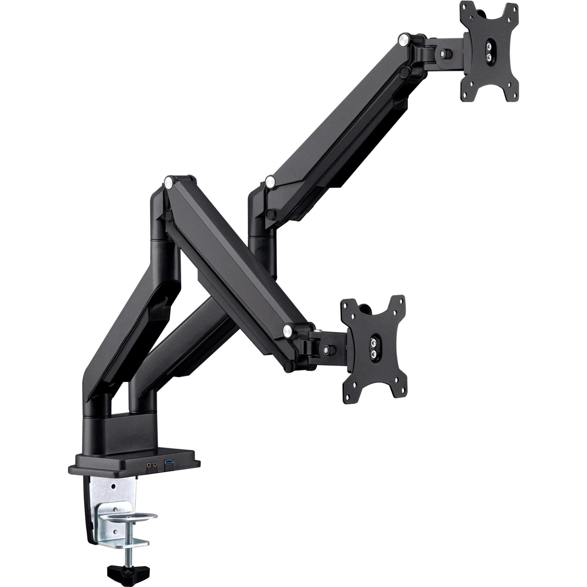 Inline® Tischhalterung mit Lifter & USB/Audio, 2 Monitore bis 81cm (32"),schwarz Inline® Tischhalterung mit Lifter & USB/Audio, 2 Monitore bis 81cm (32"),schwarz