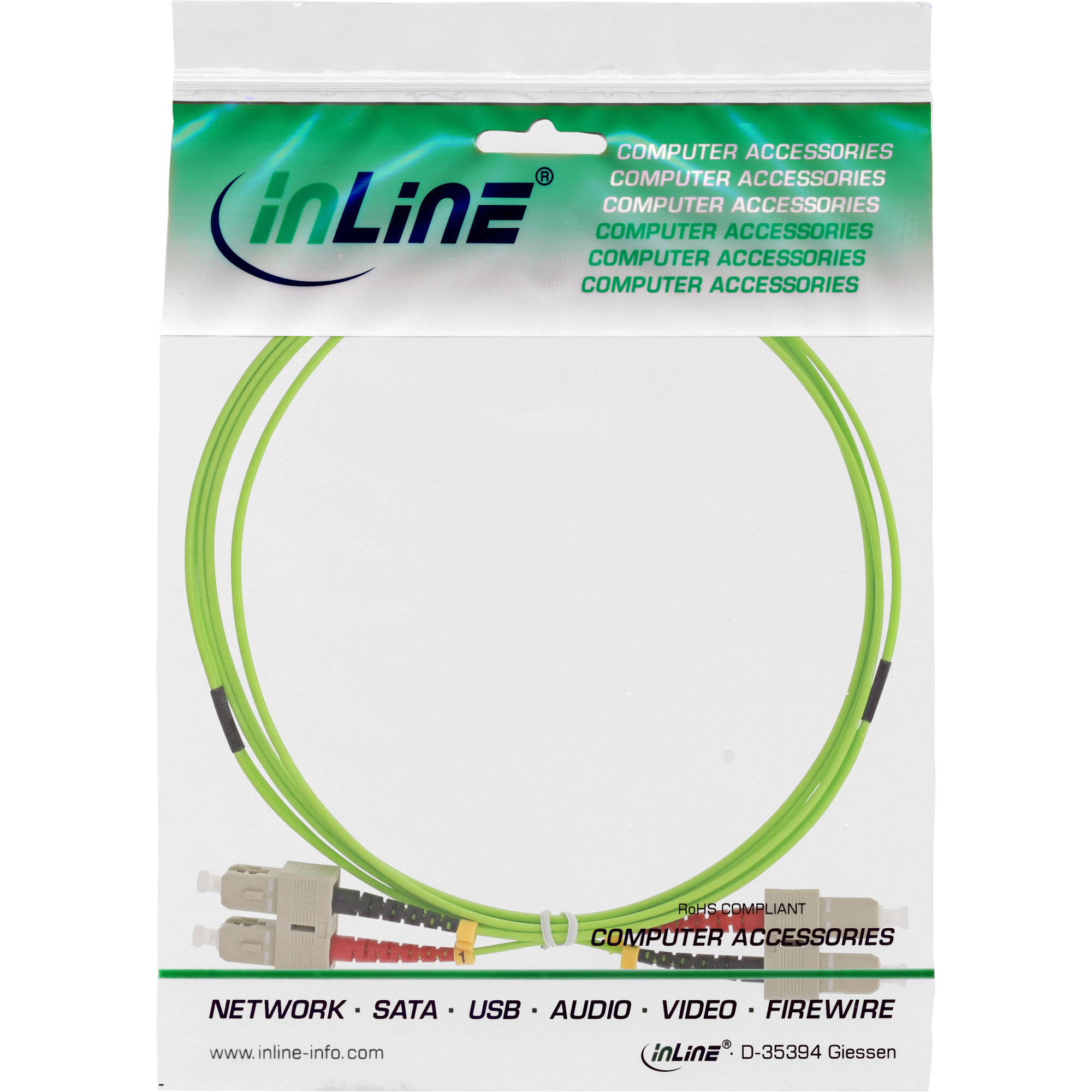 Inline® LWL Duplex Kabel, SC/SC, 50/125µm, OM5, 5m