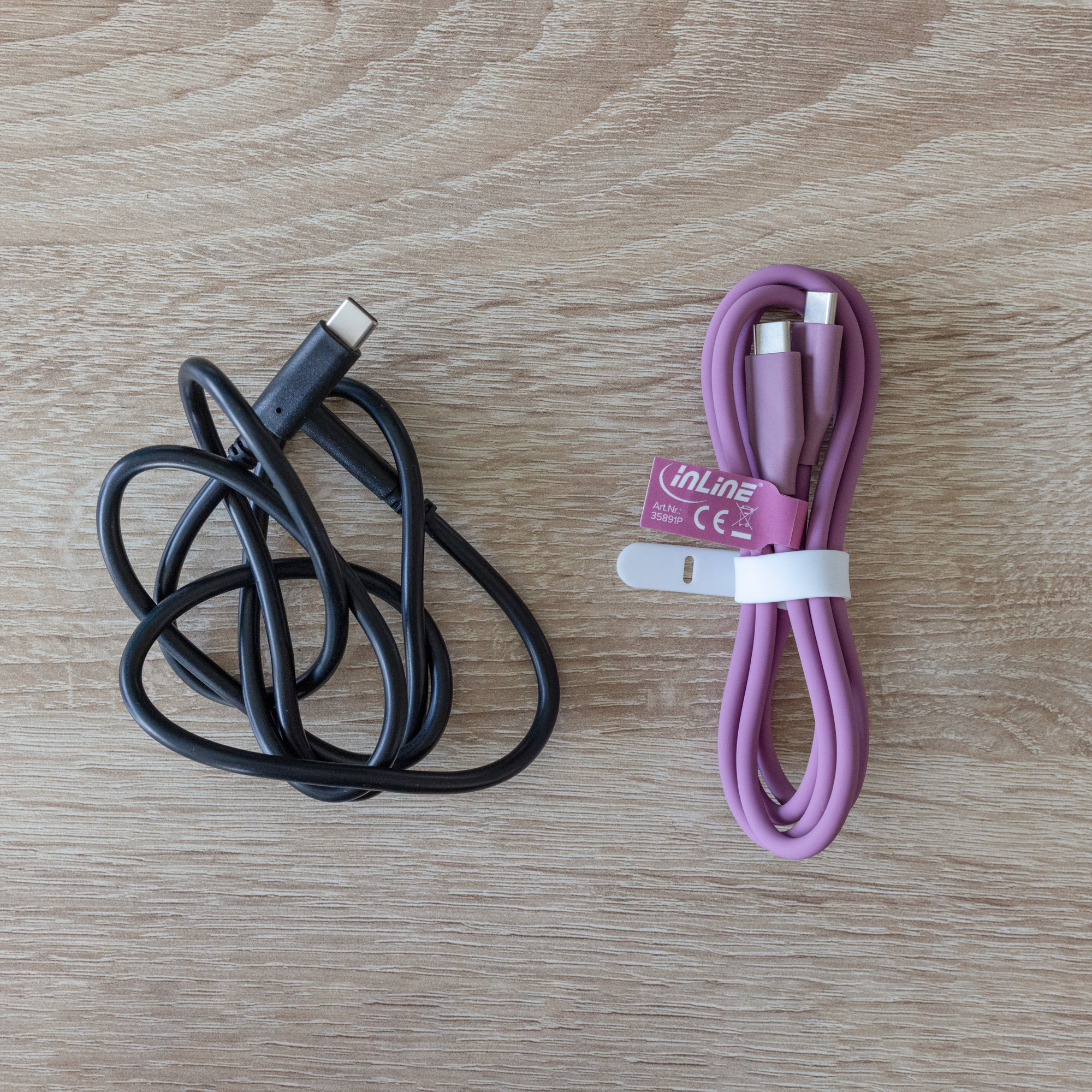 InLine® "Colour your Charge" USB-C Schnellladekabel 100W Violett 0,5m