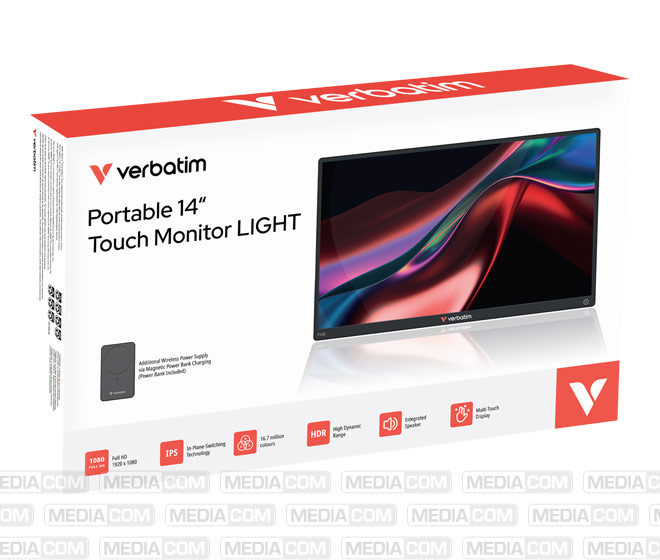 Portable Monitor + Powerbank, 14'', LCD, FullHD Portable Monitor + Powerbank, 14'', LCD, FullHD