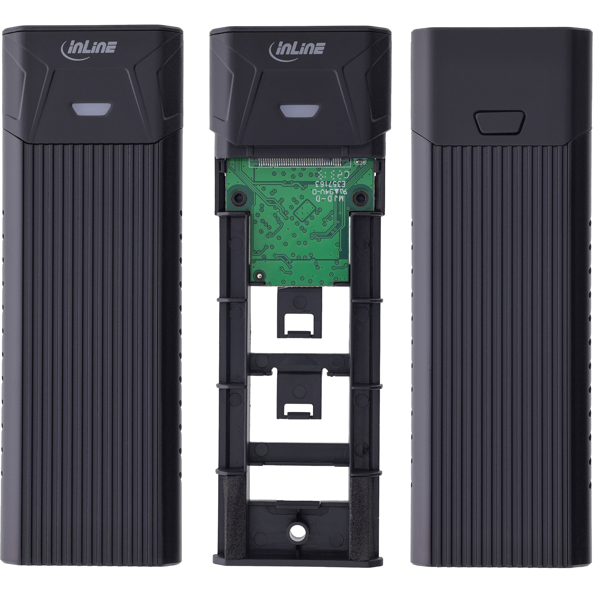 Inline® USB3.2 Gen.2 USB-C zu M.2 SSD (PCIe NVMe & SATA) gehäuse Inline® USB3.2 Gen.2 USB-C zu M.2 SSD (PCIe NVMe & SATA) gehäuse