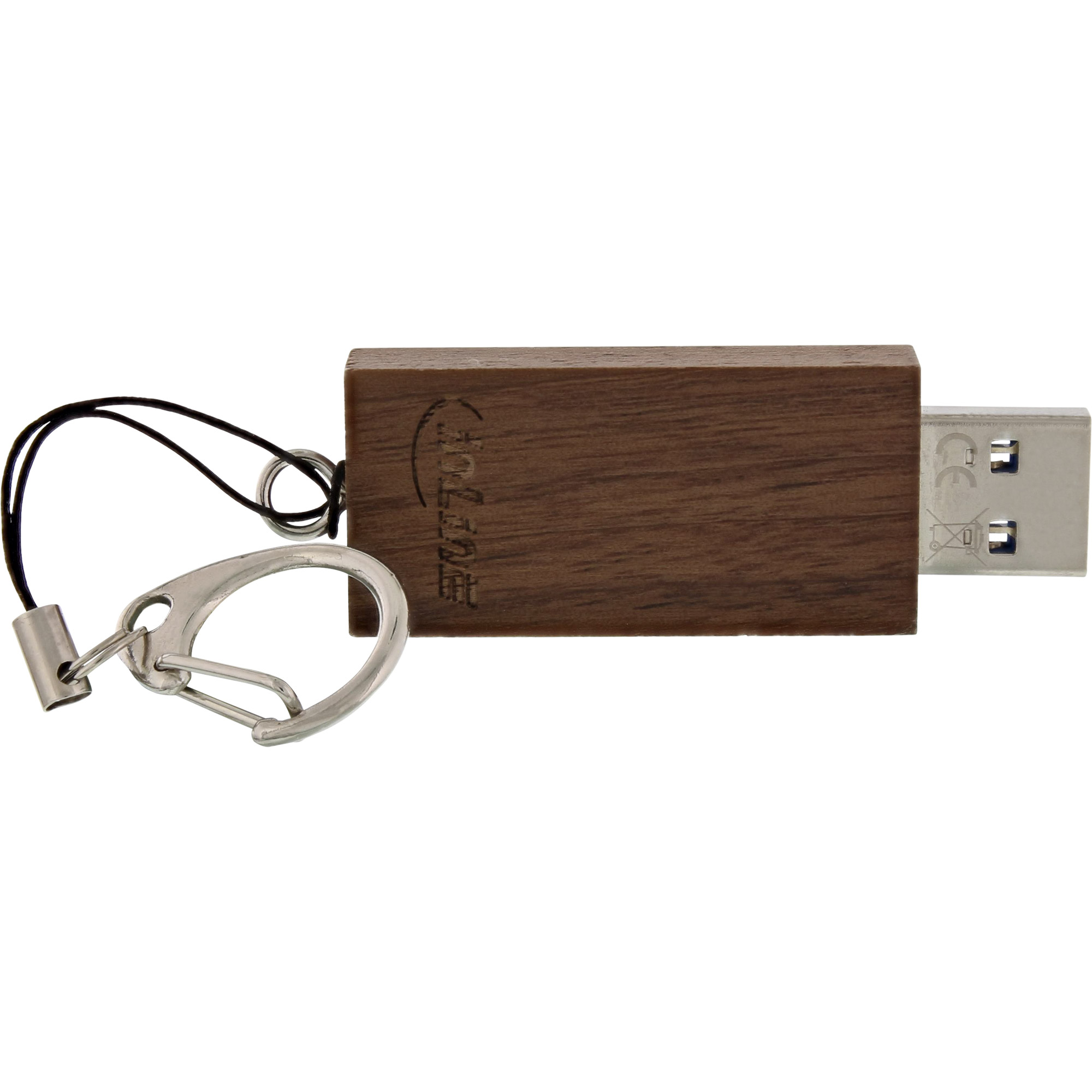 Inline® woodstick USB 3.0 Speicherstick, Walnuss, 128GB